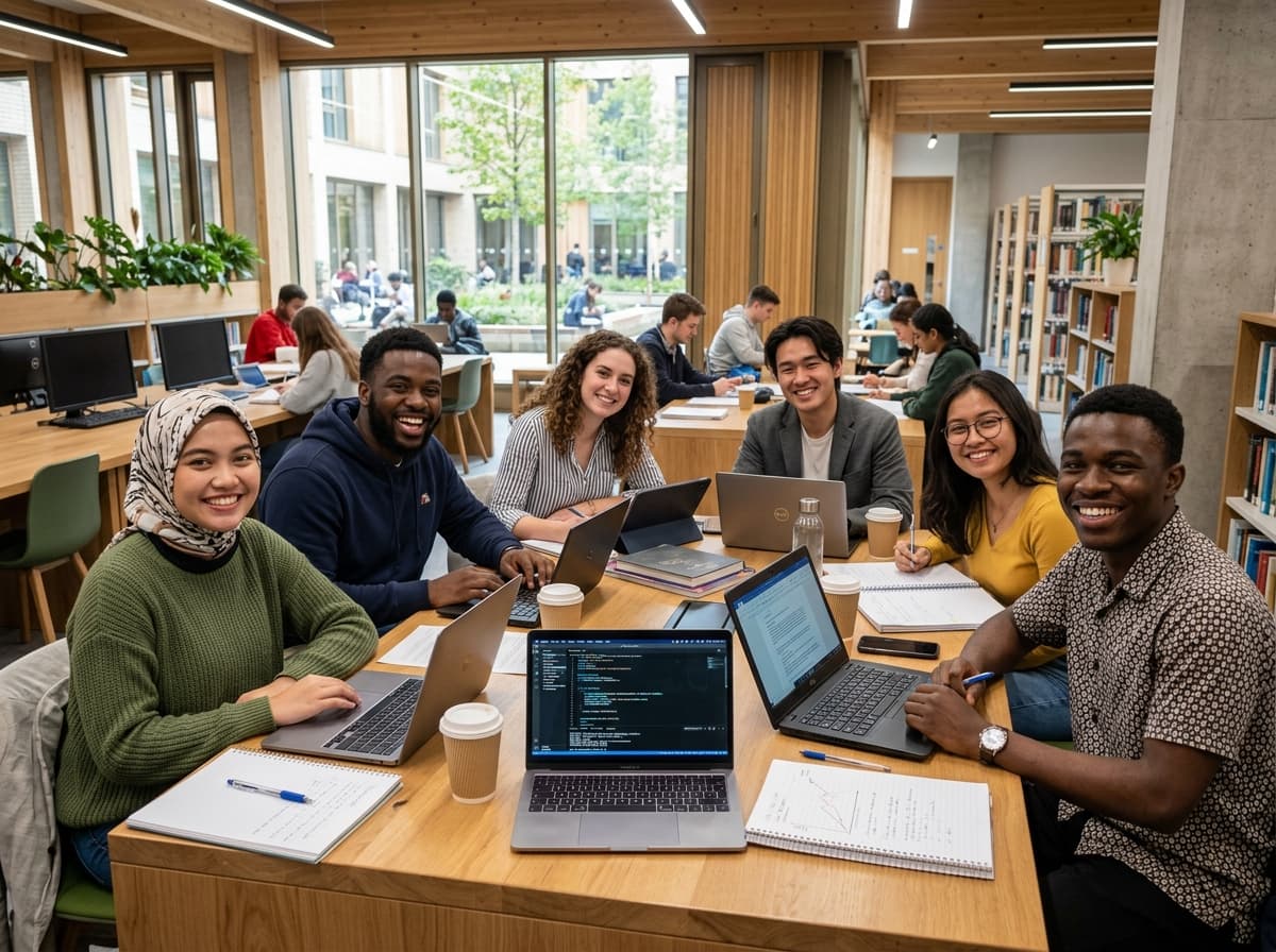 International and local students collaborating at Budi Luhur