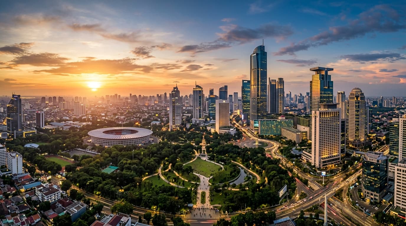 Modern Jakarta Cityscape Skyline